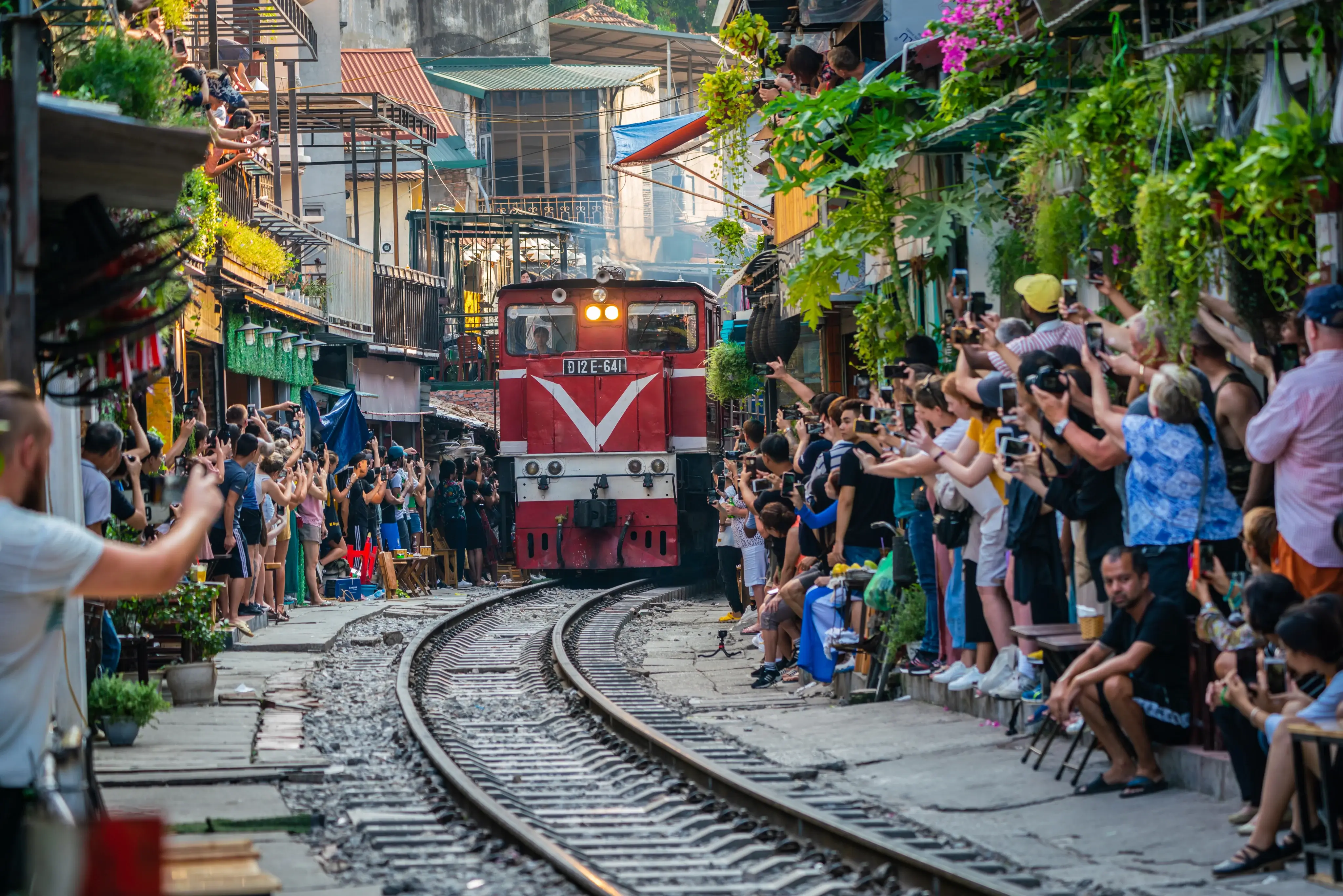 the unique Train street in Hanoi’s Old Quarter